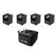 Set 4x AKKU UP-1 QCL Flex Spot Quick DMX + SB-4 Soft Bag Eurolite