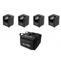 Set 4x AKKU UP-1 QCL Flex Spot Quick DMX + SB-4 Soft Bag Eurolite