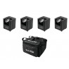 Set 4x AKKU UP-1 QCL Flex Spot Quick DMX + SB-4 Soft Bag Eurolite