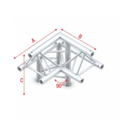 Grinda colt Showtec Corner 90° down left Deco-22 Triangle, apex up