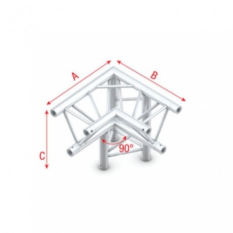 Grinda colt Showtec Corner 90° down right Deco-22 Triangle, apex down