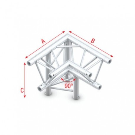 Grinda colt Showtec Corner 90° down left Deco-22 Triangle, apex down