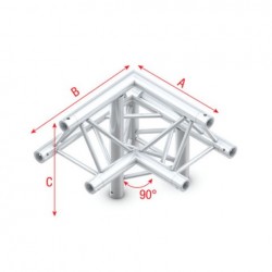 Grinda colt Showtec Corner 90° down right, apex up Pro-30 Triangle P Truss