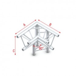 Grinda colt Showtec Corner 90° down right, apex down Pro-30 Triangle P Truss