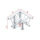 Grinda colt Showtec Corner 90° down left, apex down Pro-30 Triangle P Truss