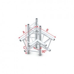 Grinda colt Showtec Corner 90° up/down, right Pro-30 Triangle P Truss