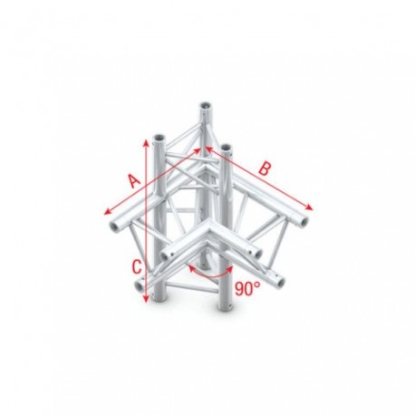 Grinda colt Showtec Corner 90° up/down, right Pro-30 Triangle P Truss