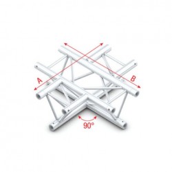 Grinda Showtec 90° 4-way horizontal Pro-30 Triangle P Truss