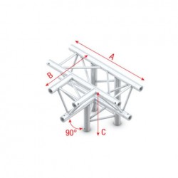 Grinda Showtec T-Cross + down 4-way Pro-30 Triangle P Truss