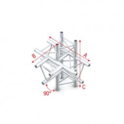 Grinda Showtec T-Cross + up/down 5-way Pro-30 Triangle P Truss