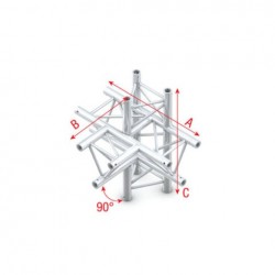 Grinda Showtec T-Cross + up/down 5-way Pro-30 Triangle P Truss