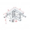 Grinda colt Showtec Corner 90° down right, apex up Pro-30 Triangle F Truss