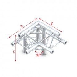 Grinda colt Showtec Corner 90° down left, apex up Pro-30 Triangle F Truss