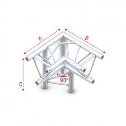 Grinda colt Showtec Corner 90° down left, apex down Pro-30 Triangle F Truss