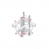 Grinda colt Showtec Corner 90° up/down, left Pro-30 Triangle F Truss