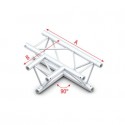 Grinda Showtec 90° 3-way horizontal Pro-30 Triangle F Truss