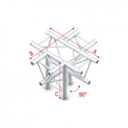 Grinda Showtec Cross + down 5-way, apex down Pro-30 Triangle G Truss