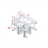 Grinda Showtec T-Cross + Down 4-way Pro-30 Square F Truss