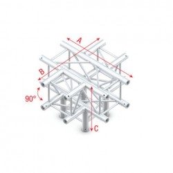 Grinda Showtec Cross + Down 5-way Pro-30 Square F Truss