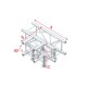 Grinda Showtec T-Cross + Down 4-way Pro-30 Square G Truss