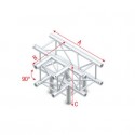 Grinda Showtec T-Cross + Down 4-way Pro-30 Square G Truss