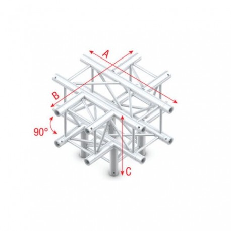 Grinda Showtec Cross + Down 5-way Pro-30 Square G Truss