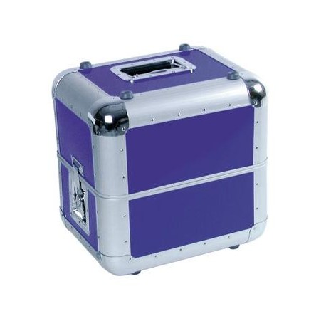 Flightcase din aluminiu pentru 80 LP-uri (discuri vinil), albastru, Roadinger 3011003B