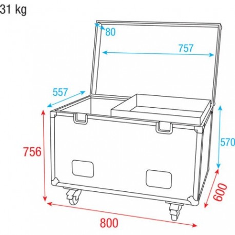 Case multiflex DAP-Audio Multiflex Case 80