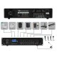 Amplificator-mixer 100V 6 zone cu USB player, tuner FM si BT SAL MPA-240BT