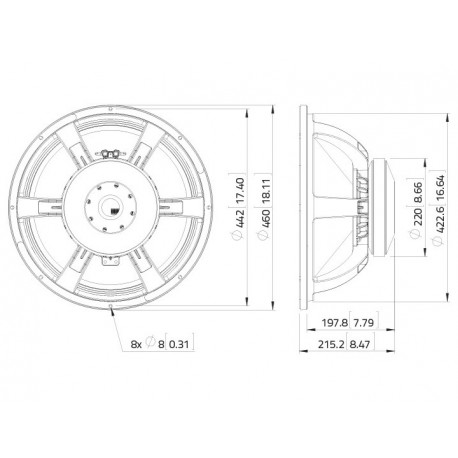 Difuzor bas LaVoce SAF184.02