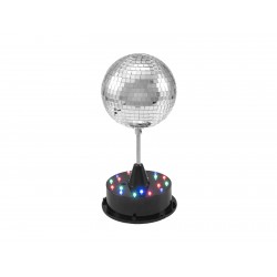 Efect sfera cu oglinzi LED Eurolite LED Mirror Ball 13cm with Base