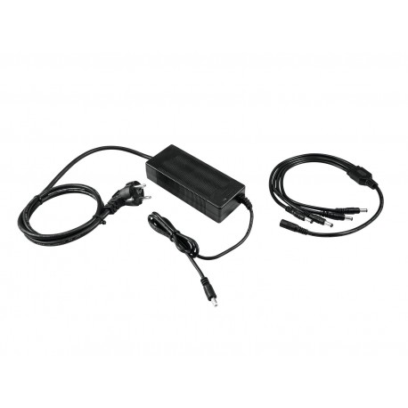 EUROLITE Set 4x AKKU Flat Light 1 chrome + Case + Charger