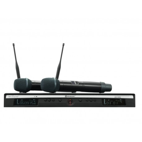 Set wireless cu 2 microfoane de mana, RELACART UR-260D 2-Channel UHF System