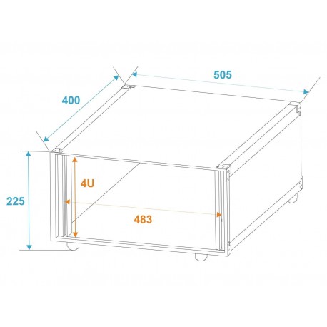 Studio rack ROADINGER Effect Rack Studio 4U