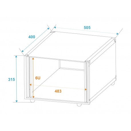 Studio rack ROADINGER Effect Rack Studio 6U