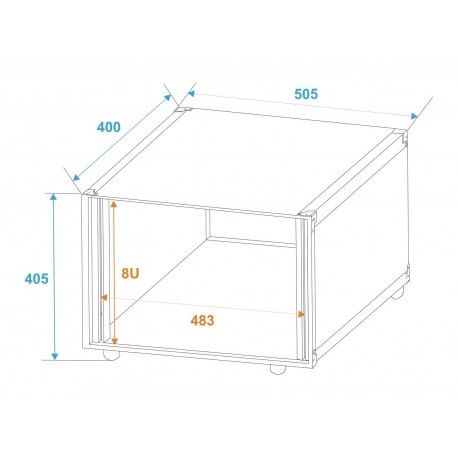 Studio rack ROADINGER Effect Rack Studio 8U