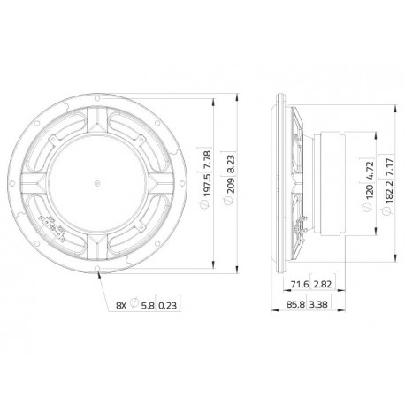 Difuzor bas LaVoce SSF081.50