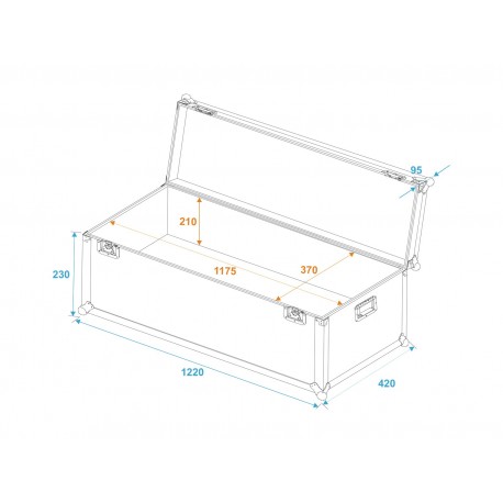 Case Roadinger Universal Transport Case 120x40x30cm