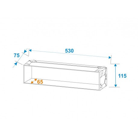 Flightcase/rack Profi 2U 25cm, Roadinger 30109161