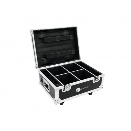 Case Roadinger Flightcase 4x AKKU UP-4 QuickDMX with charging function