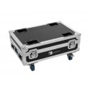 Case Roadinger Flightcase 4x AKKU BAR-6 Glow QCL Flex QuickDMX with charging function