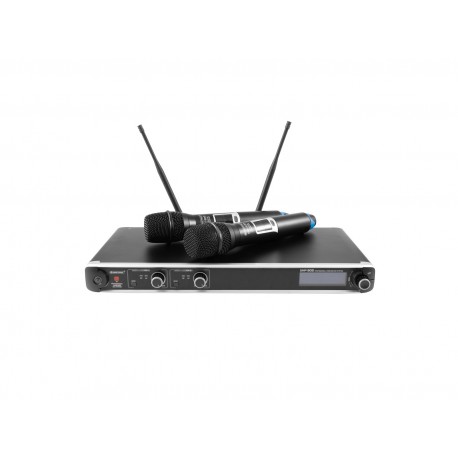 Set wireless cu receiver si 2 microfoane, Omnitronic UHF-302 823-832/863-865MHz