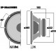 Difuzor bass Monacor SP-38A/500BS