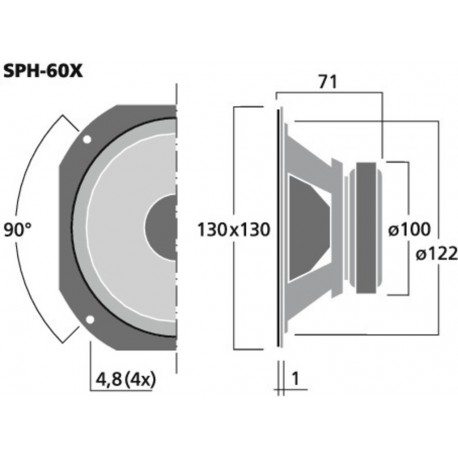 Difuzor Monacor SPH-60X