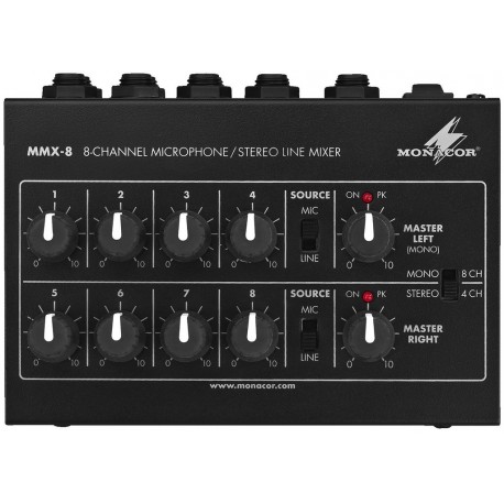 Miniature audio mixer Monacor MMX-8