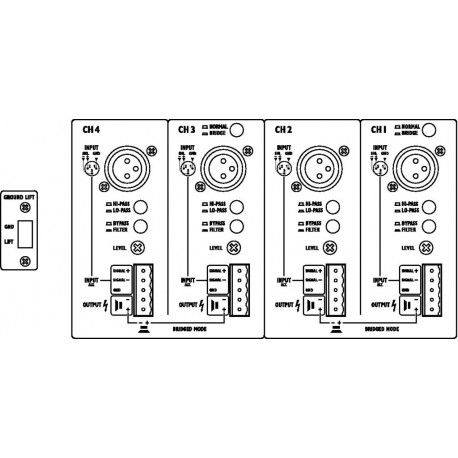 Amplificator 4 canale Stage Line STA-1504