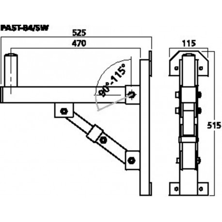 Suport de perete pentru boxe Stage Line PAST-84/SW