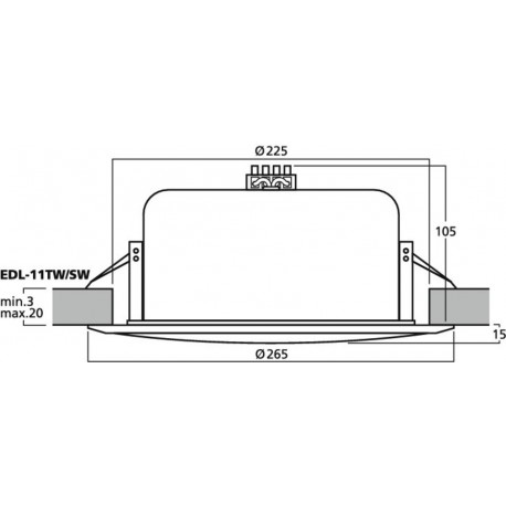 Difuzor 100V 2 cai  Monacor EDL-11TW/SW
