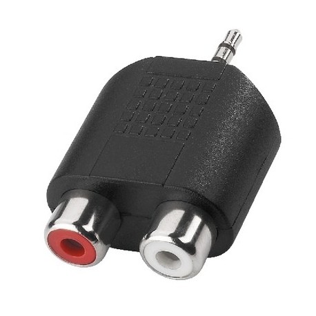 Adaptor Jack 2.5 - 2 x RCA mam Monacor NTA-106