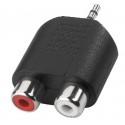 Adaptor Jack 2.5 - 2 x RCA mam Monacor NTA-106